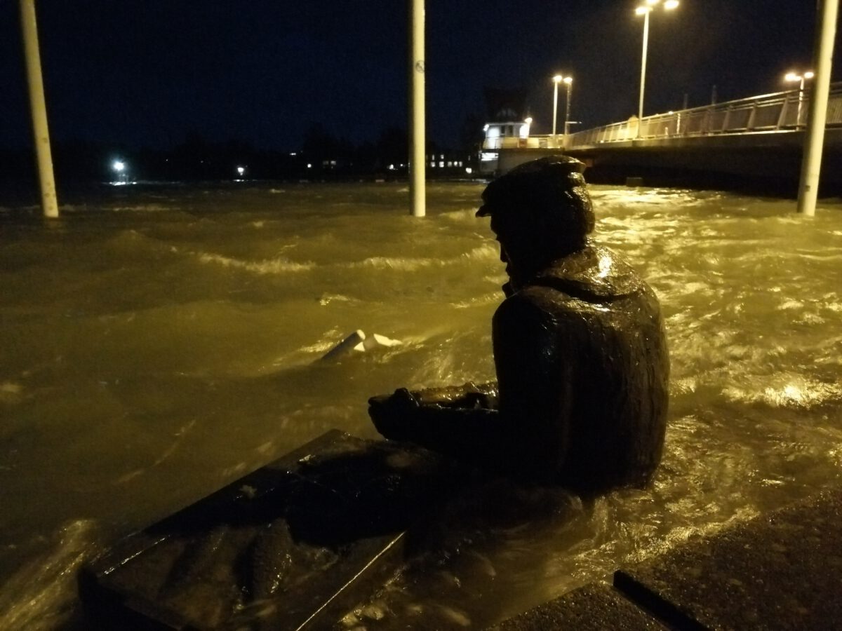 Hochwasser an der Kappelner Brücke